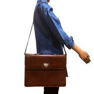 FRANCINELO Italian Leather Satchel / Briefcase / Portfolio